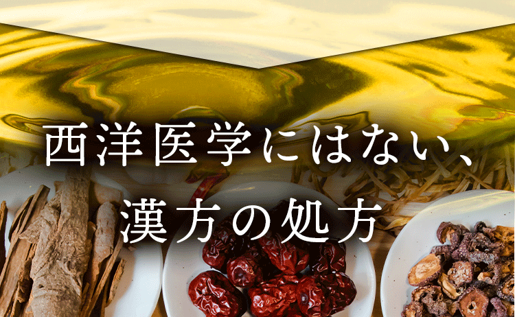 西洋医学にはない、漢方の処方