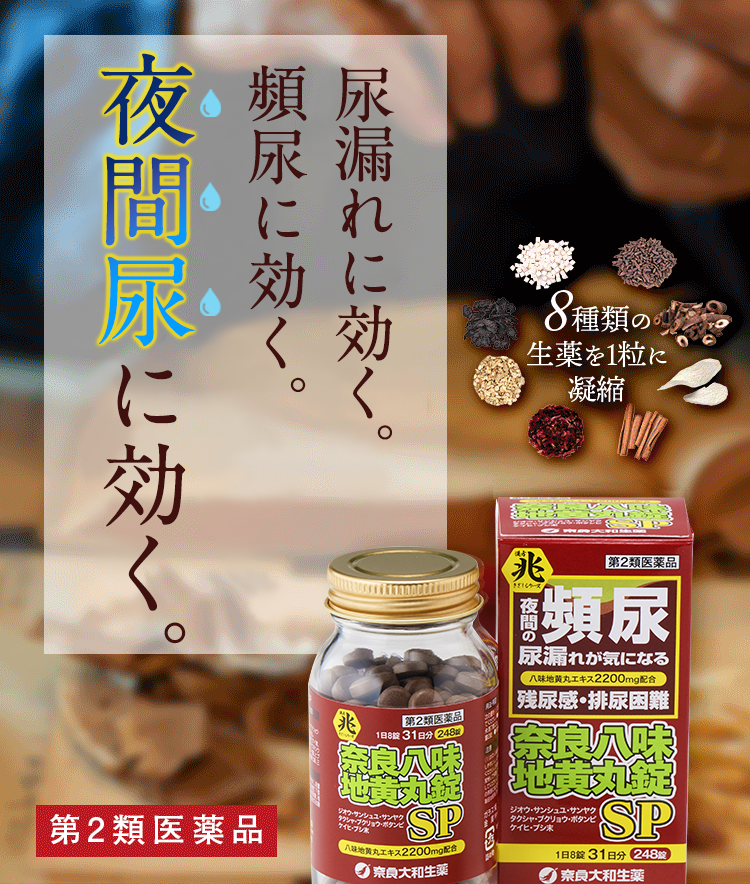 頻尿、夜間尿、尿漏れ、残尿感尿トラブルに効く医薬品